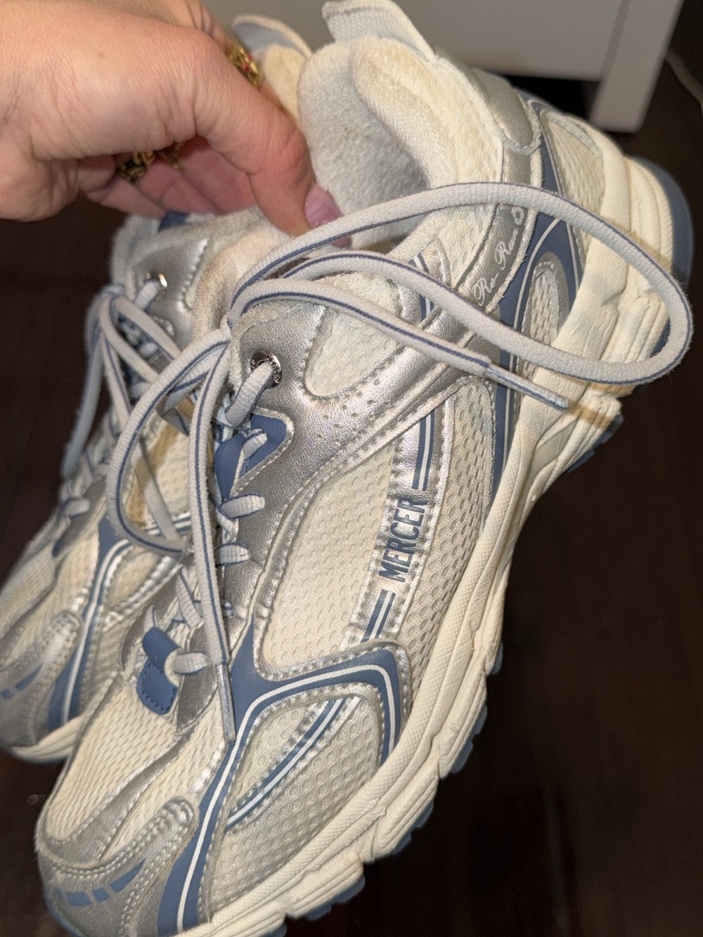 Mercer the re run Blue & White Women's chunky dad Sneakers size 40 or 8